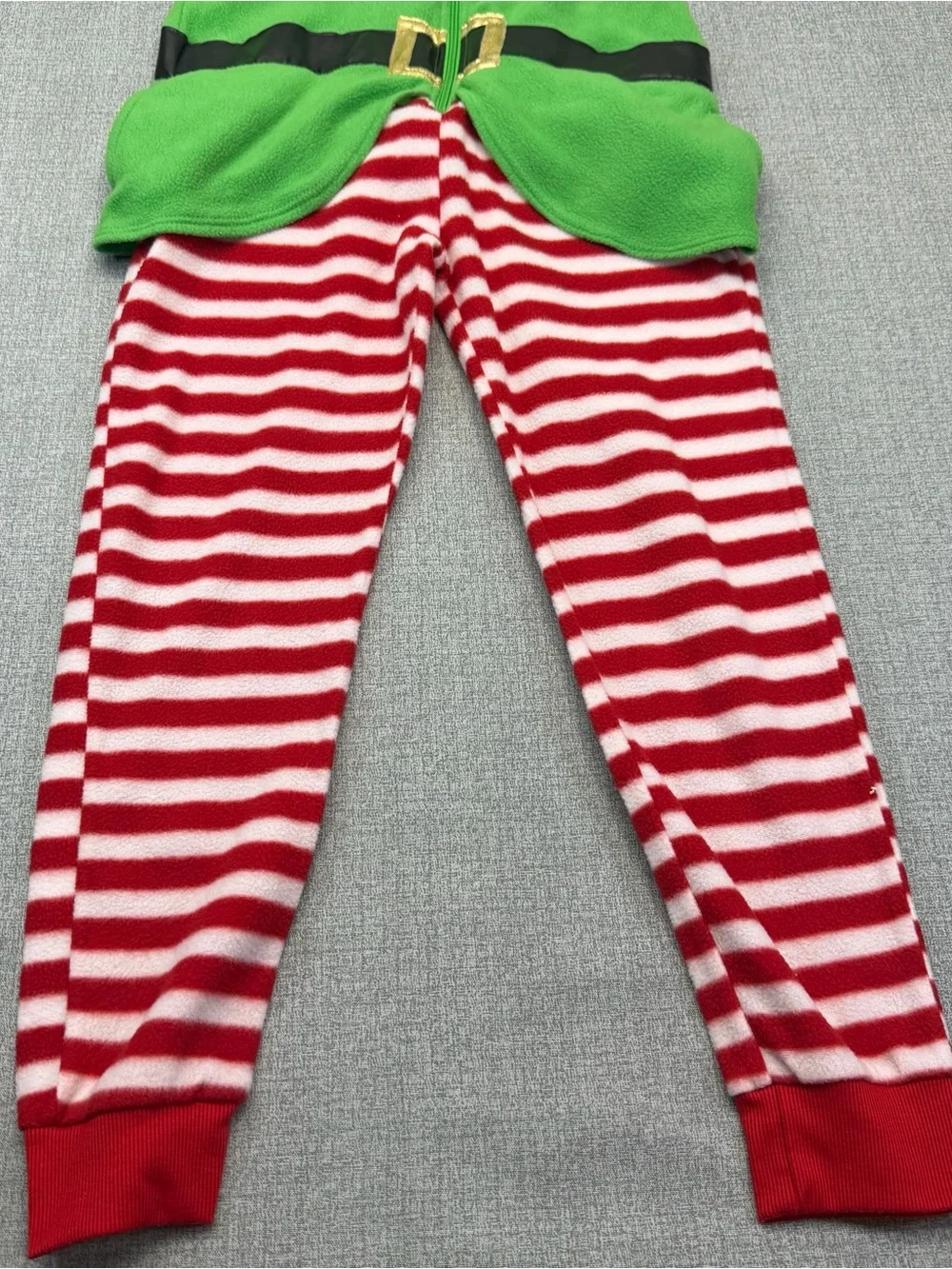 Buc-ee's Christmas Elf Fleece One Piece Pajamas YM/L